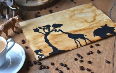 Afryka- praca plastyczna z wykorzystaniem kawy