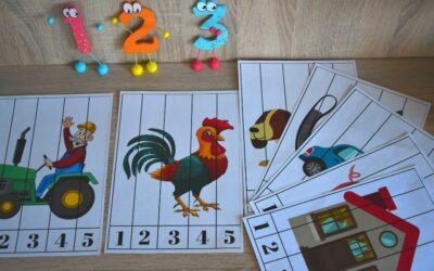 Matematyczne puzzle do nauki cyfr: karty dla przedszkolaków